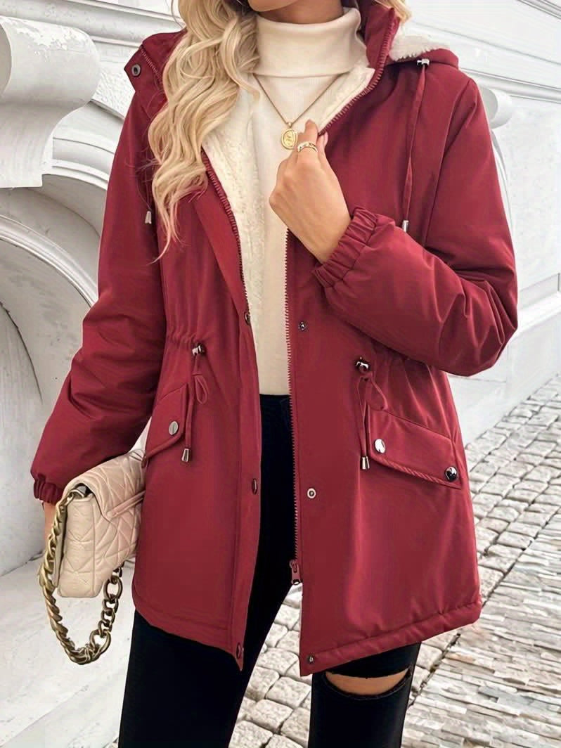 Nora | Fleece-Lined Hooded Winter Jacket