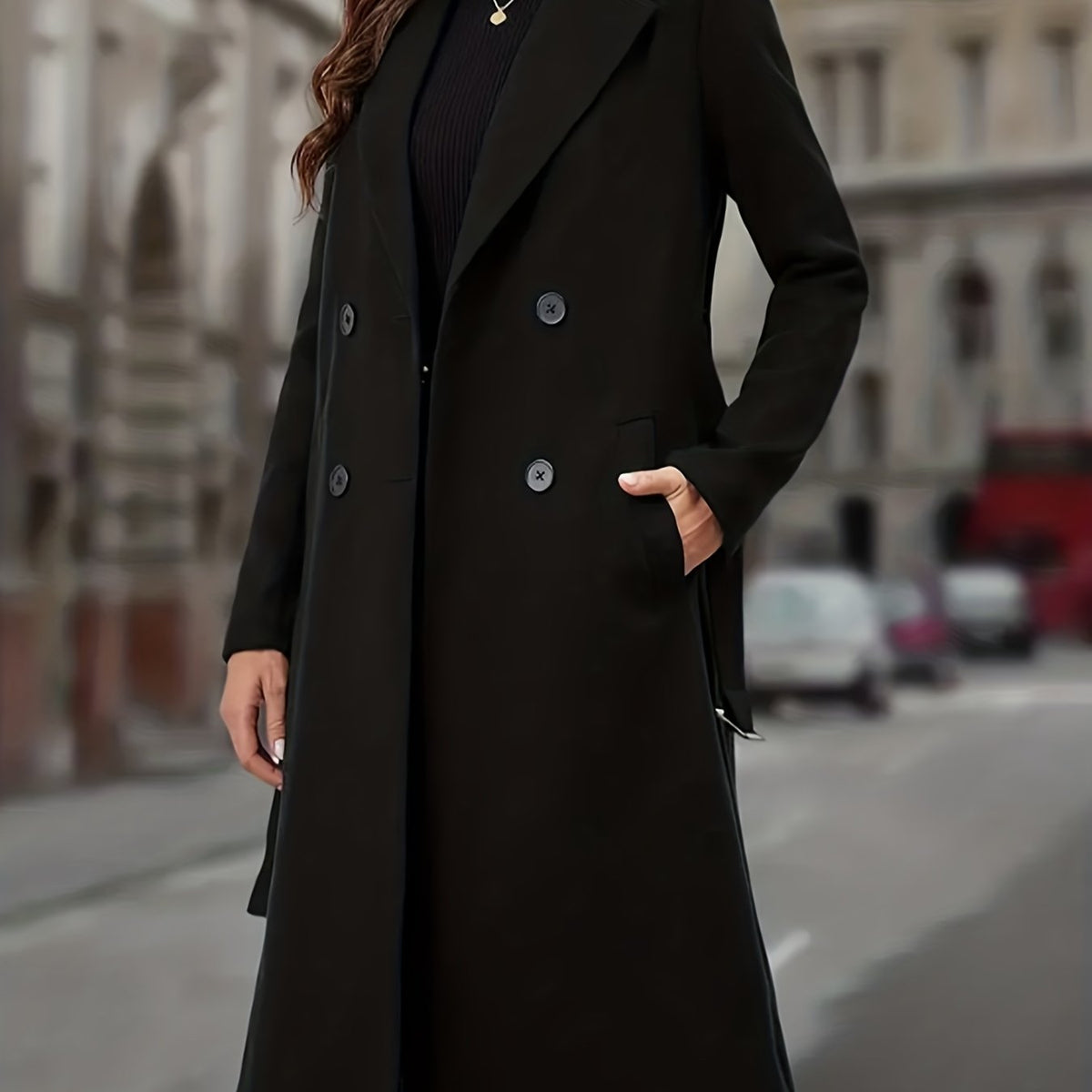 Solène™ Long Belted Trench Coat