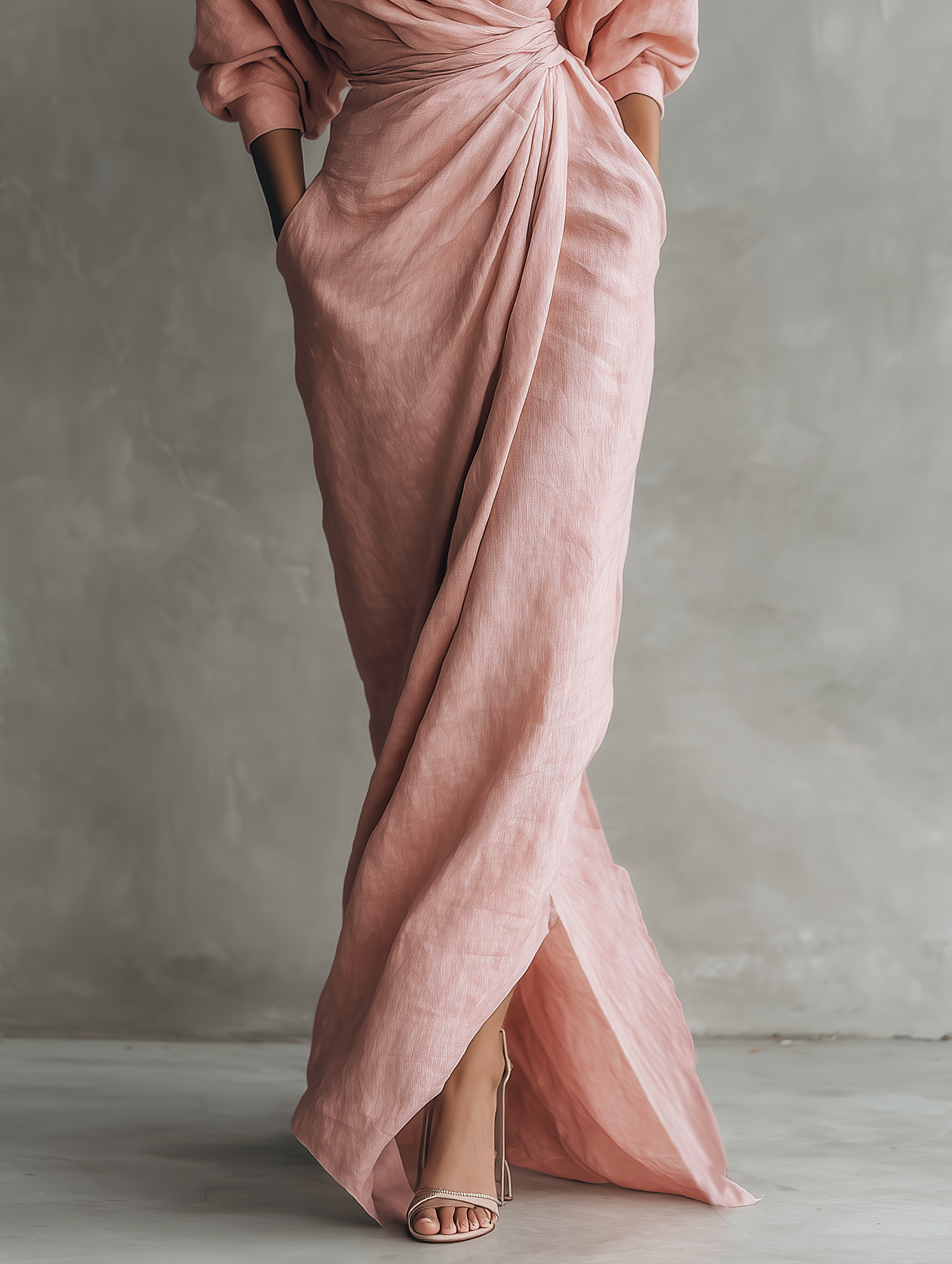 Betty™ - Elegant Linen V-Neck Maxi Dress