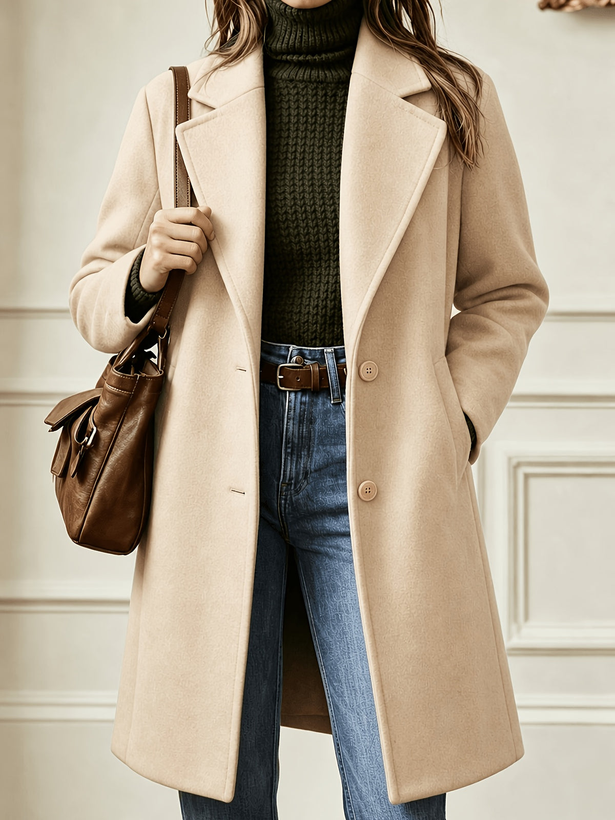 Clémence™ Mid-Length Lapel Coat