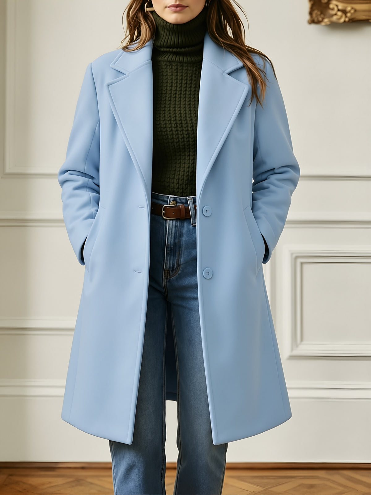 Clémence™ Mid-Length Lapel Coat