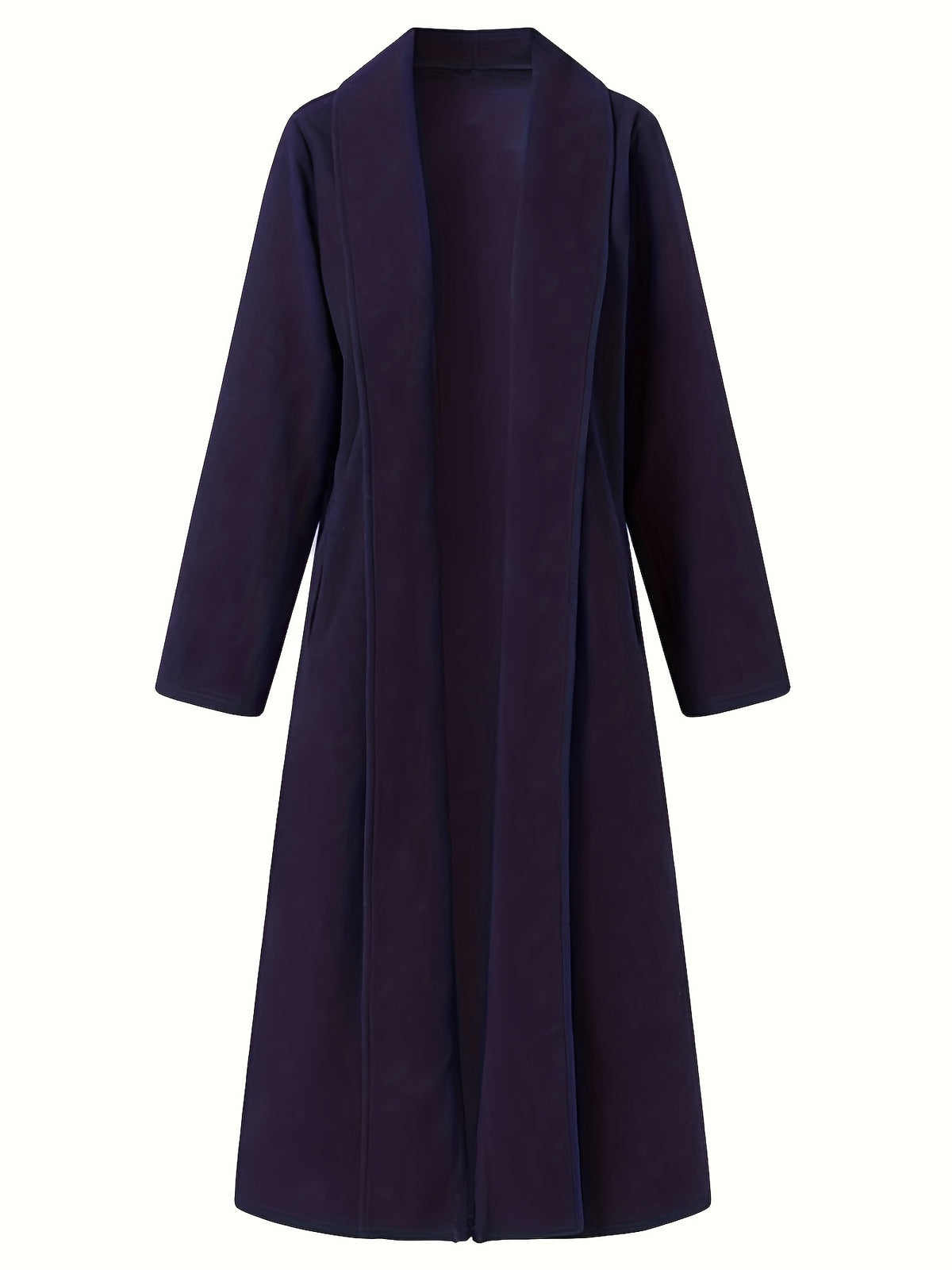 Florence – Long Open-Front Wrap Coat in Forest Green