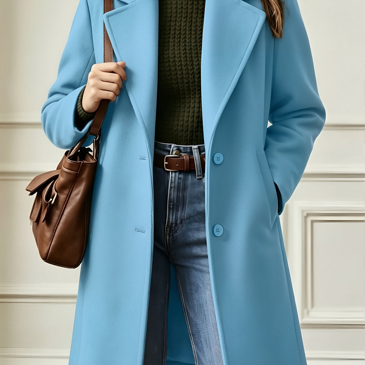 Clémence™ Mid-Length Lapel Coat