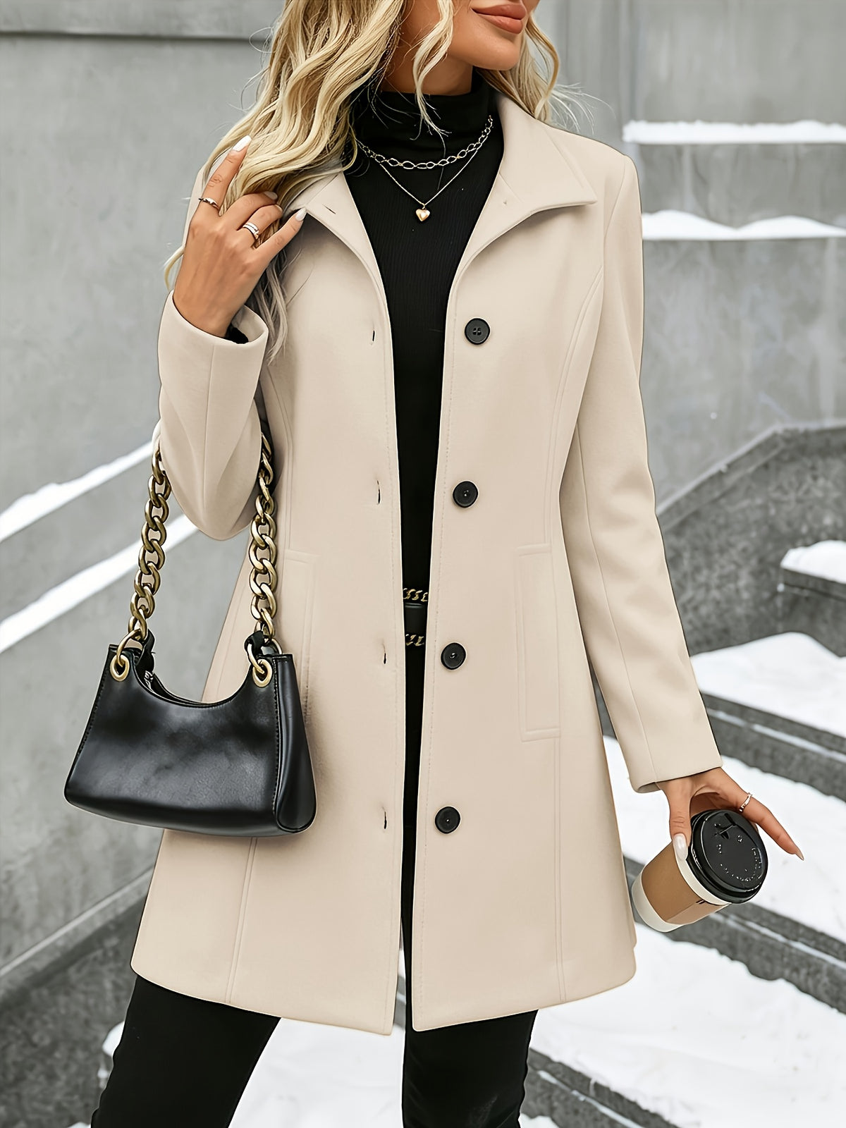 Solène™ Slim Stand-Collar Coat