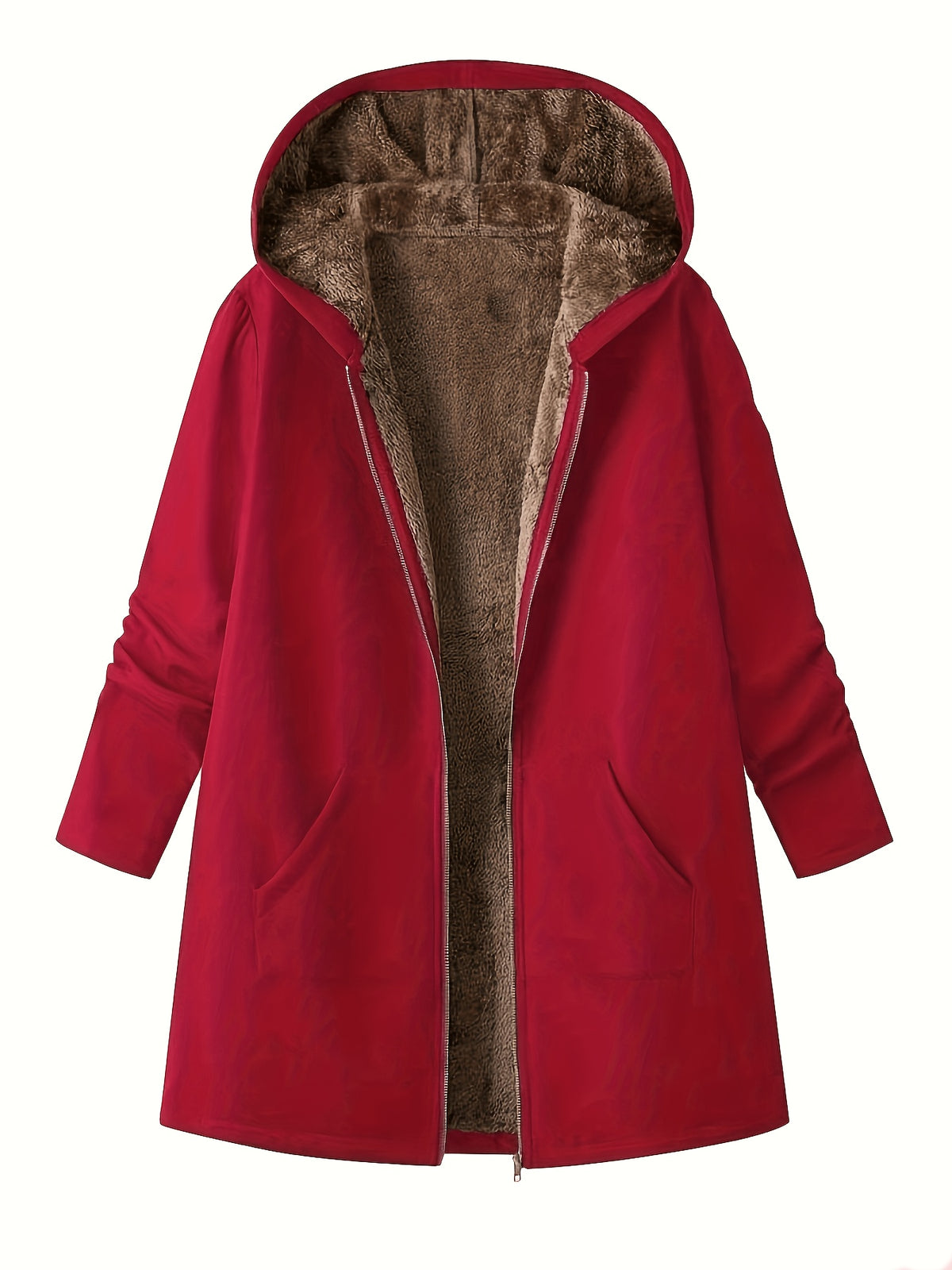 Rosalie | Plush-Lined Hooded Zip Jacket