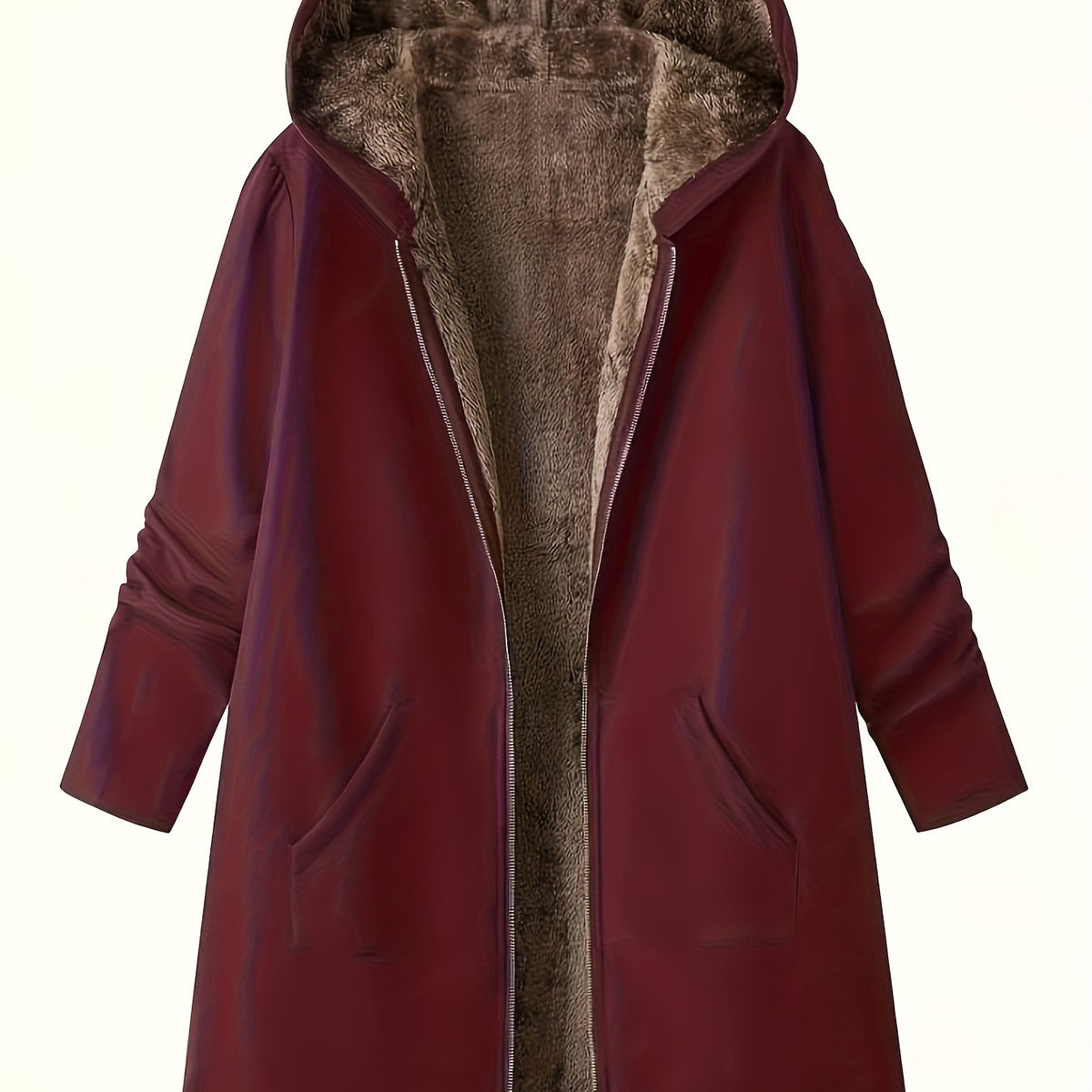 Rosalie | Plush-Lined Hooded Zip Jacket