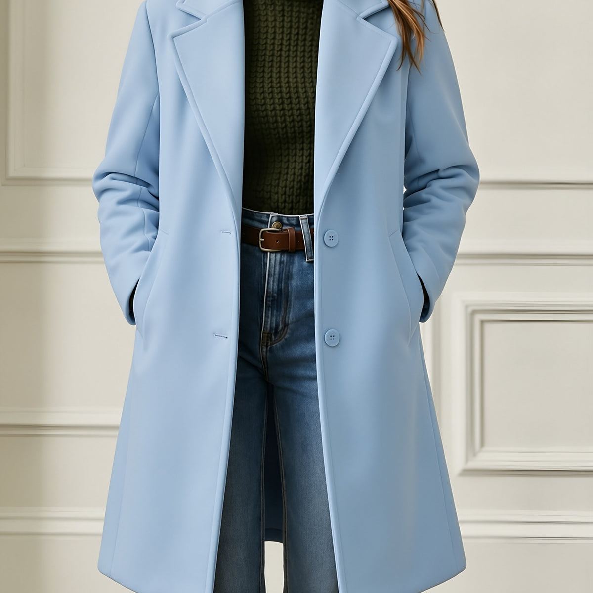Clémence™ Mid-Length Lapel Coat