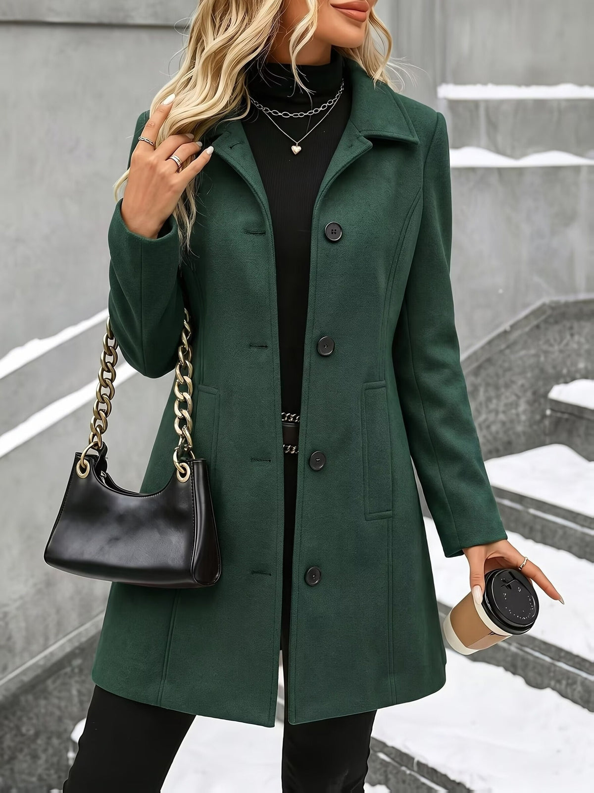 Solène™ Slim Stand-Collar Coat