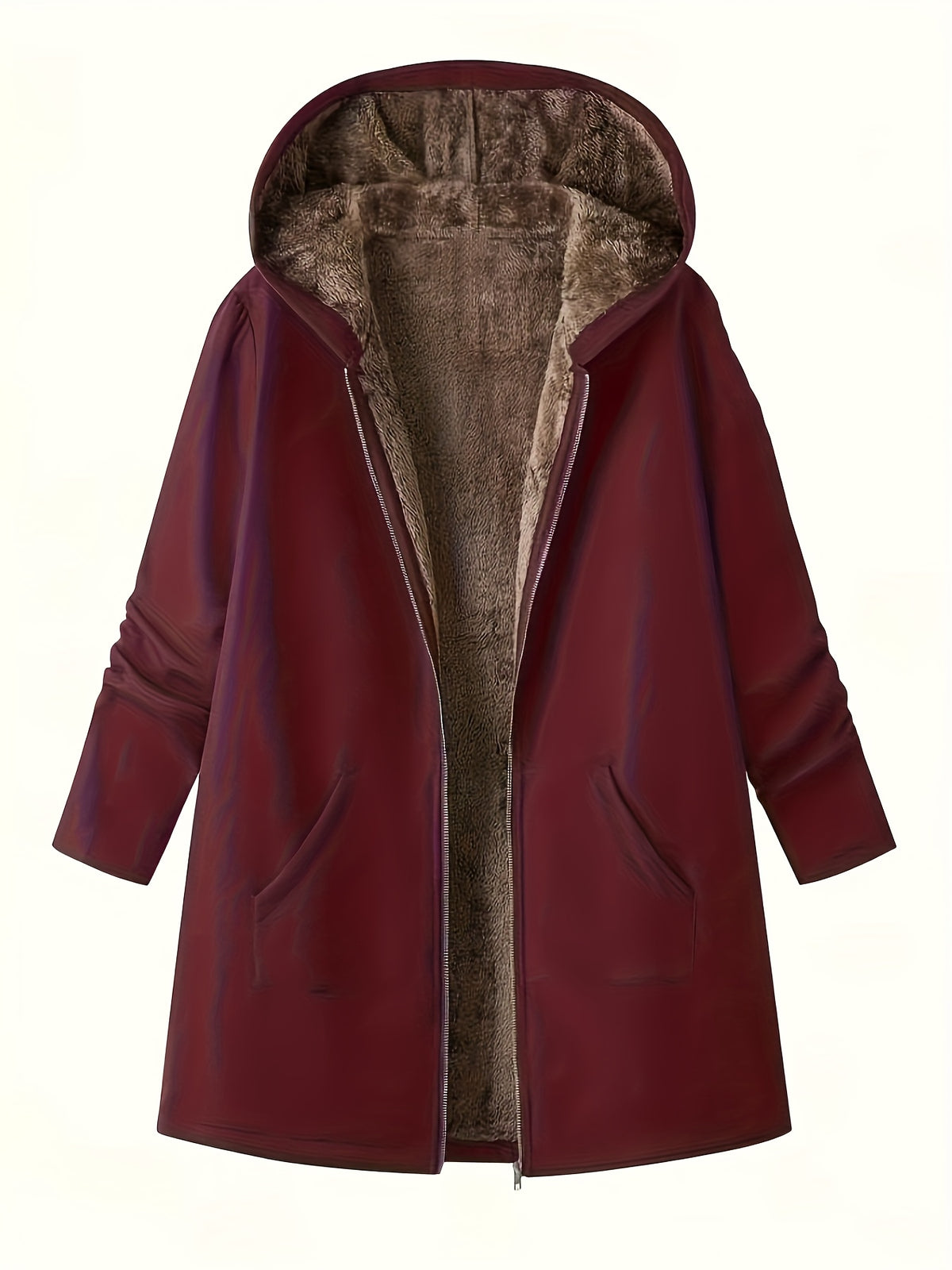 Rosalie | Plush-Lined Hooded Zip Jacket