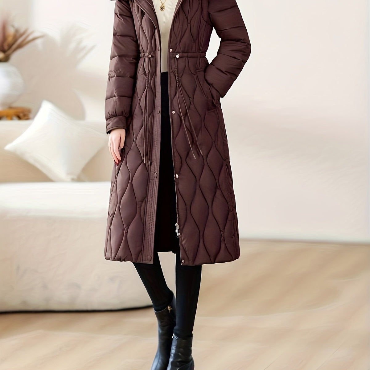 Constance™ Long Hooded Puffer Coat