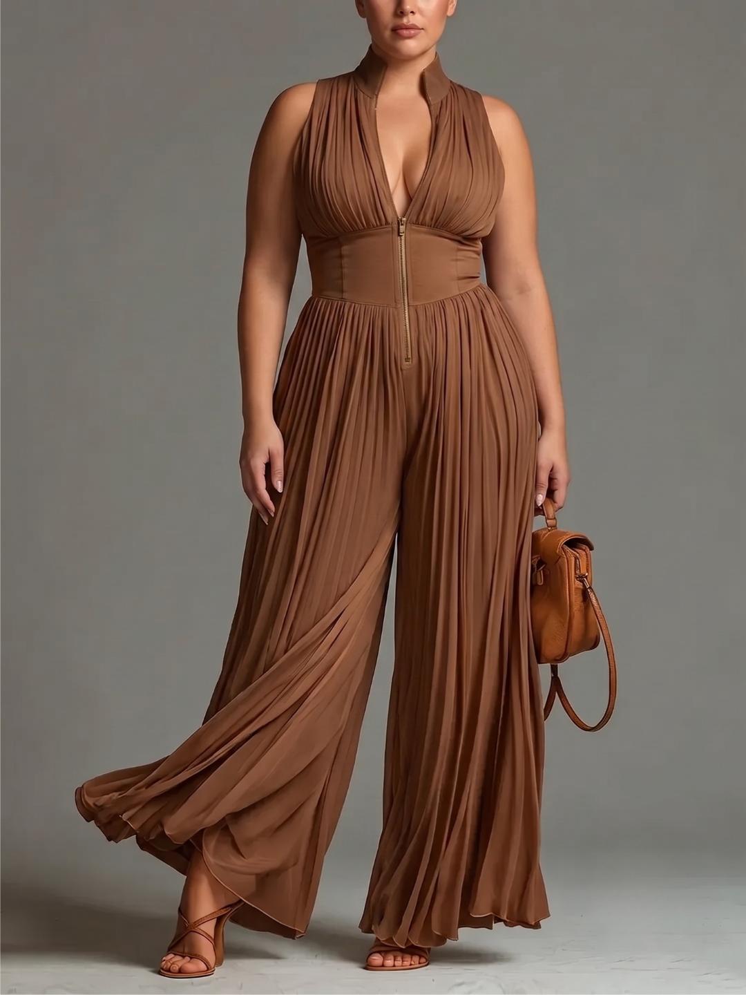 Laura™ - Elegant Pleated Jumpsuit