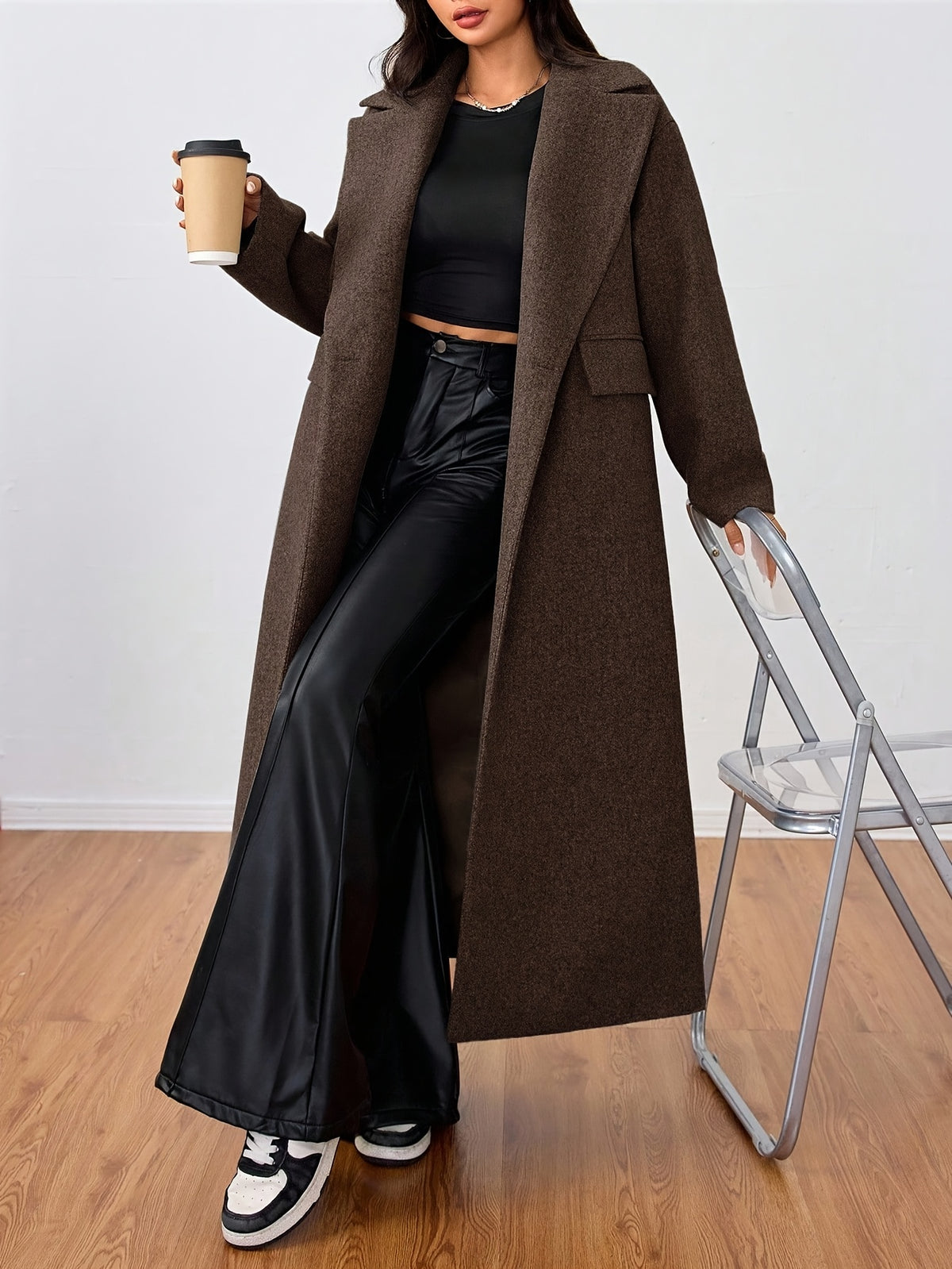 Béatrice™ Long Open-Front Coat