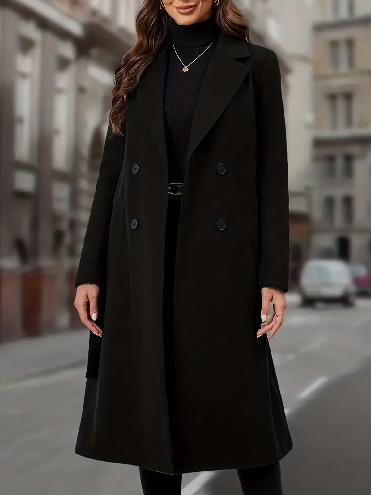Solène™ Long Belted Trench Coat