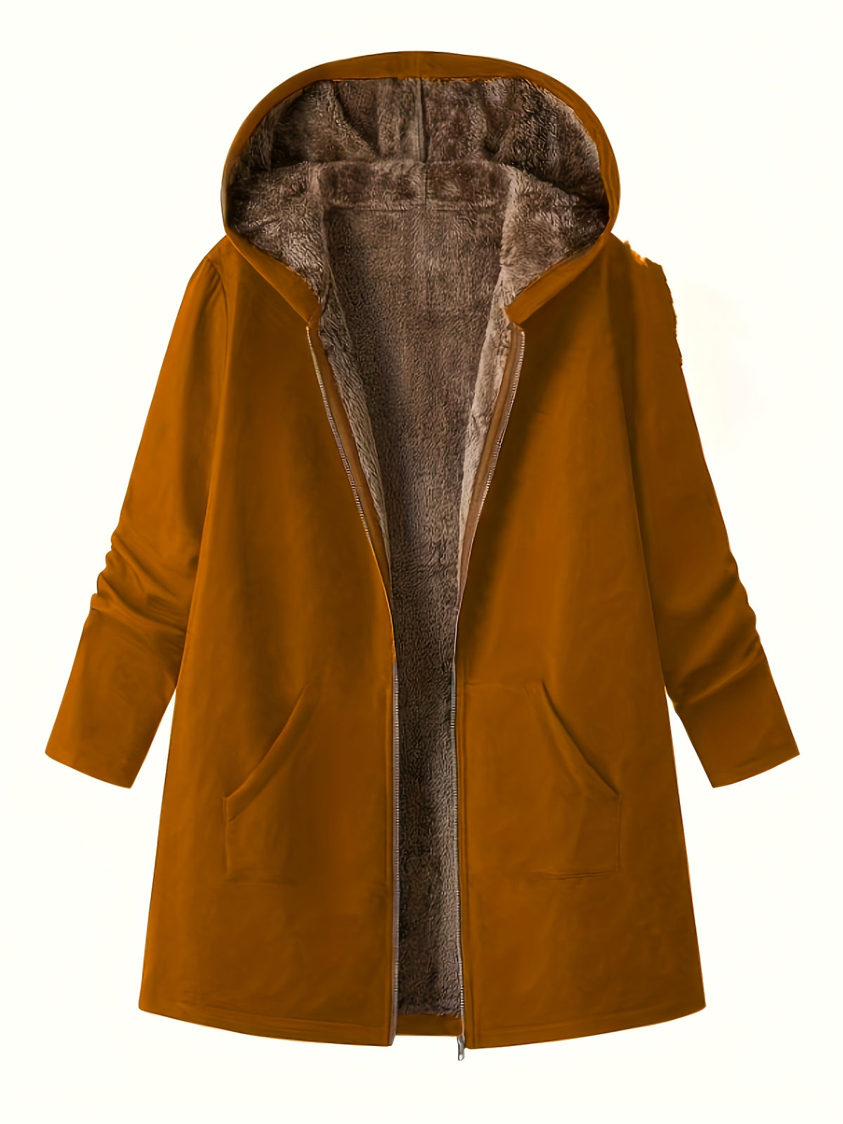 Rosalie | Plush-Lined Hooded Zip Jacket
