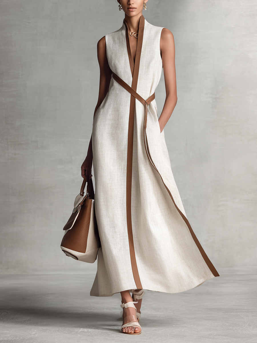 Suzanne™ - Elegant V-Neck Summer Maxi Dress