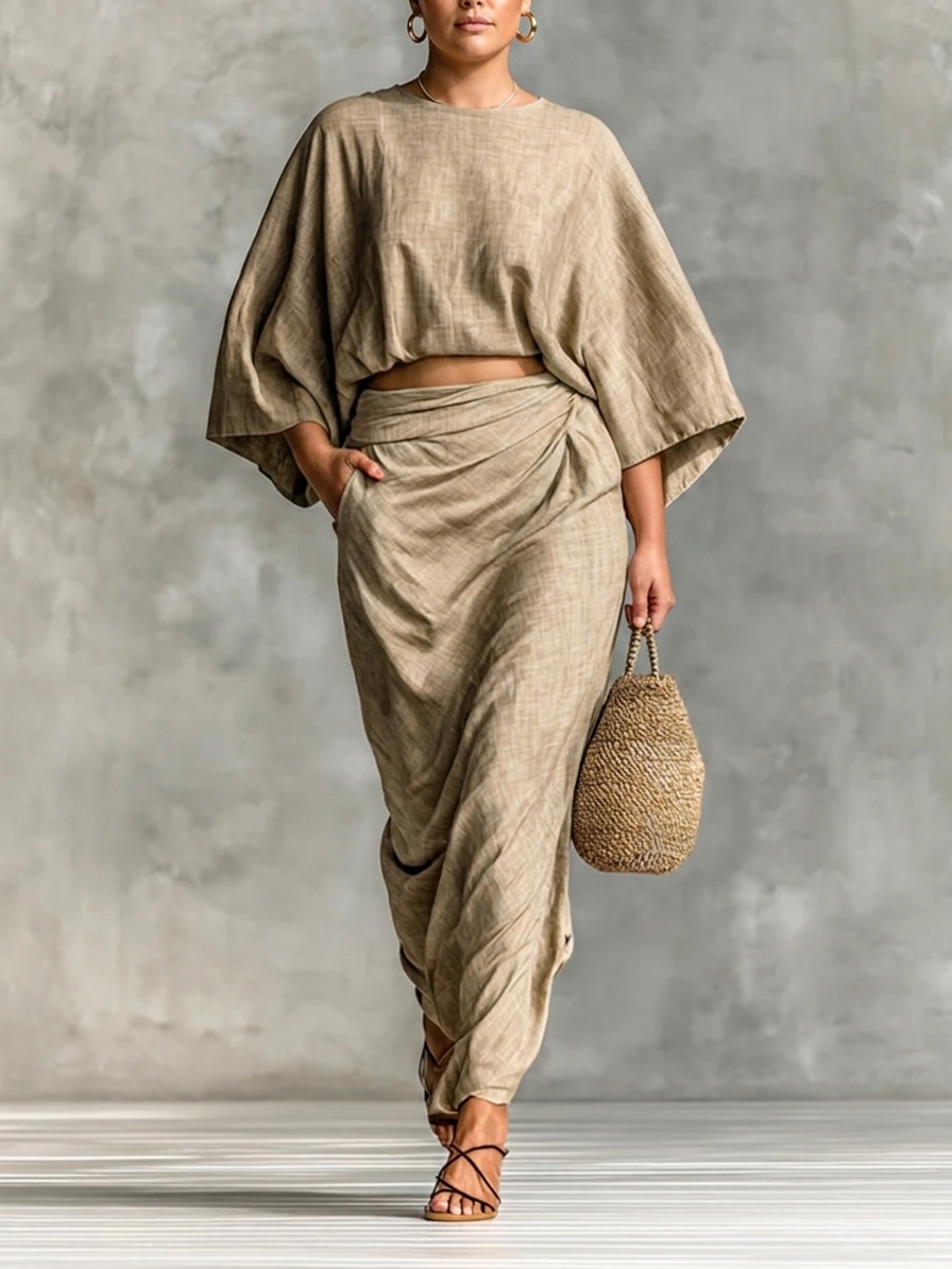 Dorothy™ - Relaxed Two-Piece Linen Skirt Set