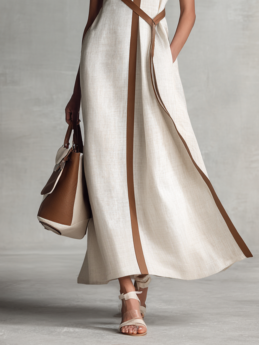 Suzanne™ - Elegant V-Neck Summer Maxi Dress