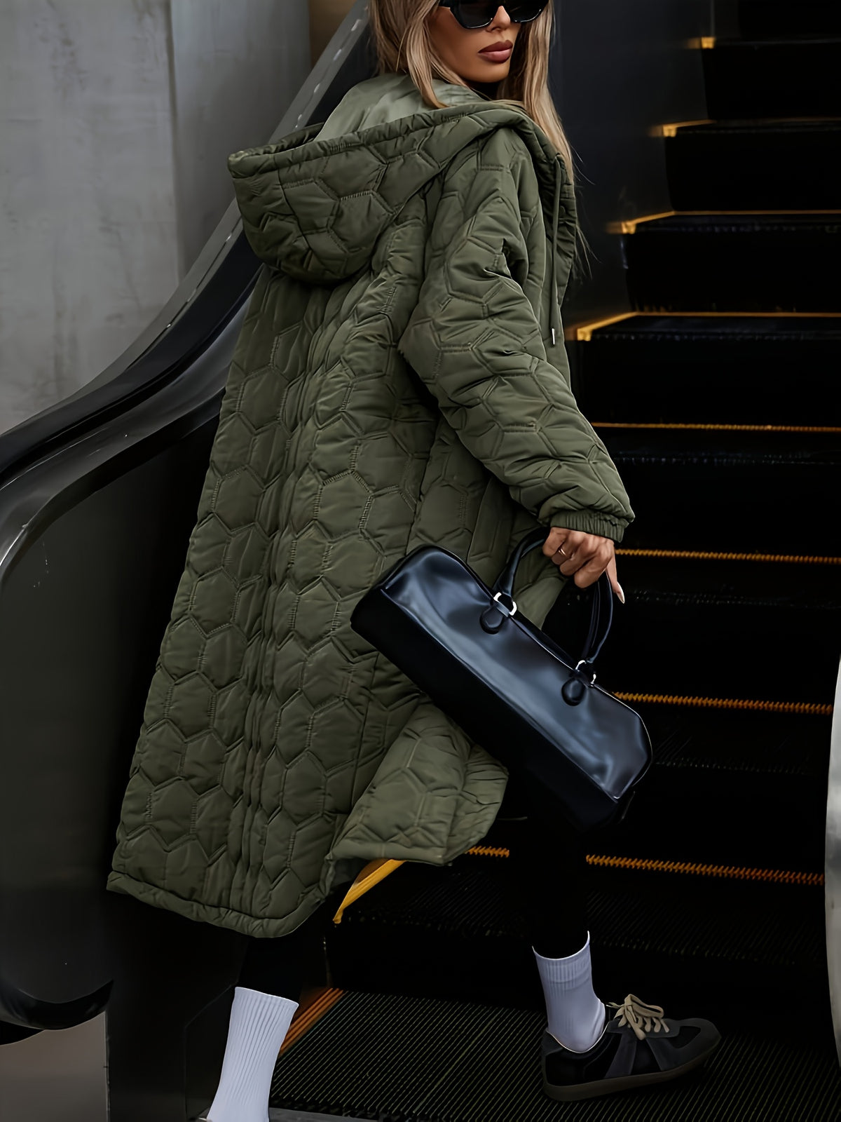 Mathilde™ Long Hooded Quilted Coat