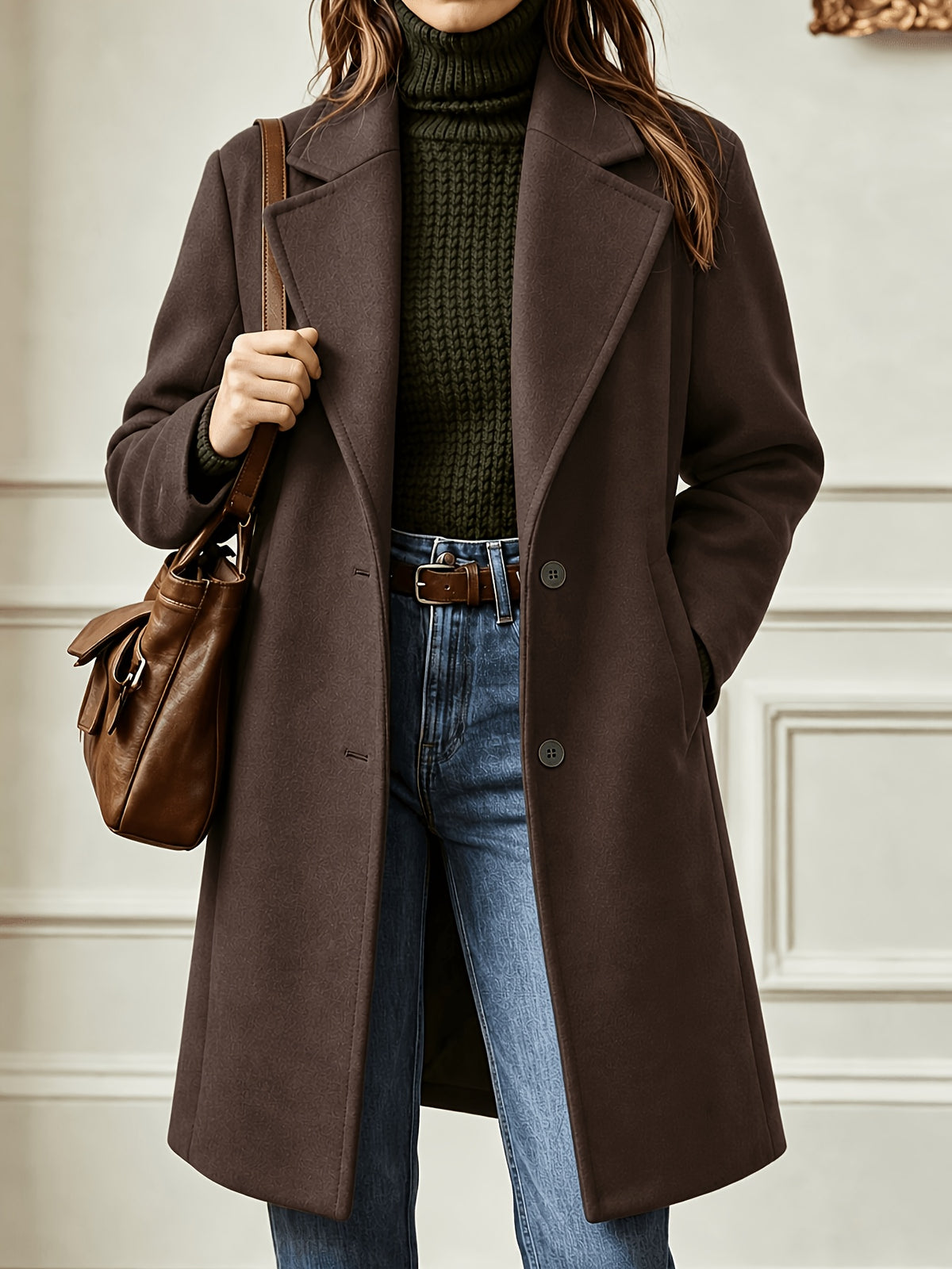 Clémence™ Mid-Length Lapel Coat