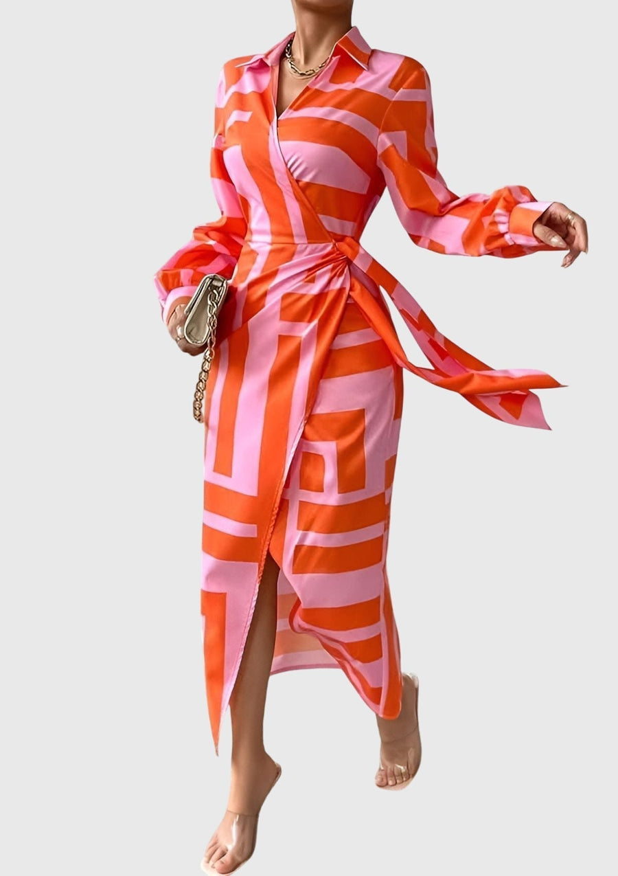 EVERLY | Elegant dress with print