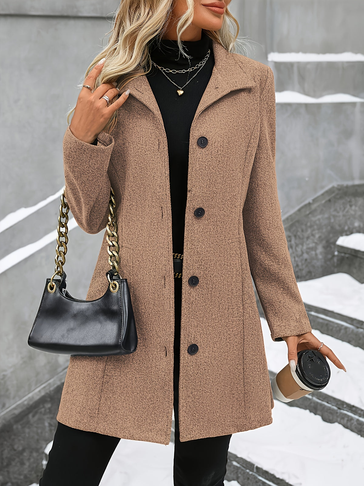 Solène™ Slim Stand-Collar Coat