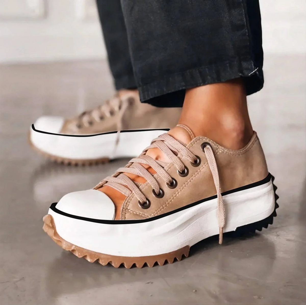 Bettina | Platform Sneakers with Notched Sole