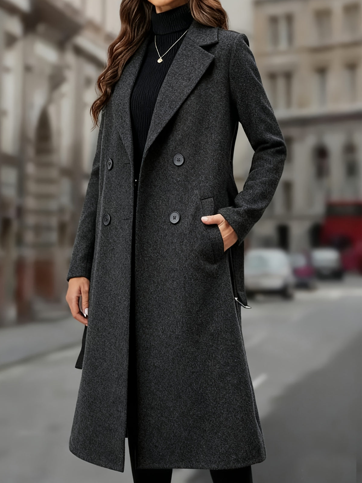 Solène™ Long Belted Trench Coat