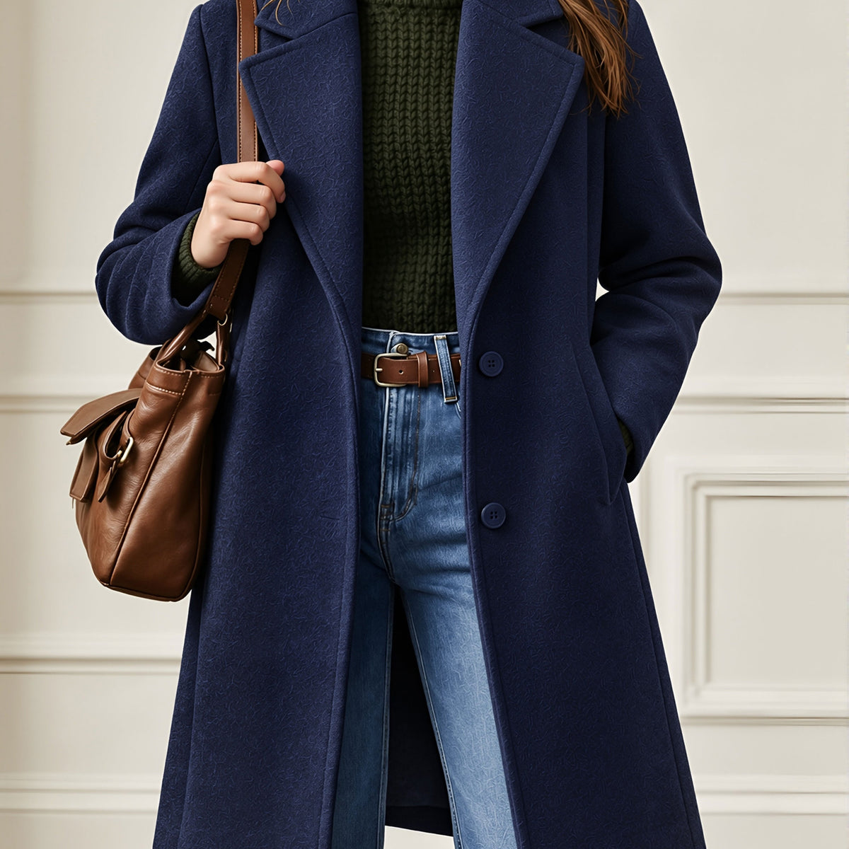 Clémence™ Mid-Length Lapel Coat