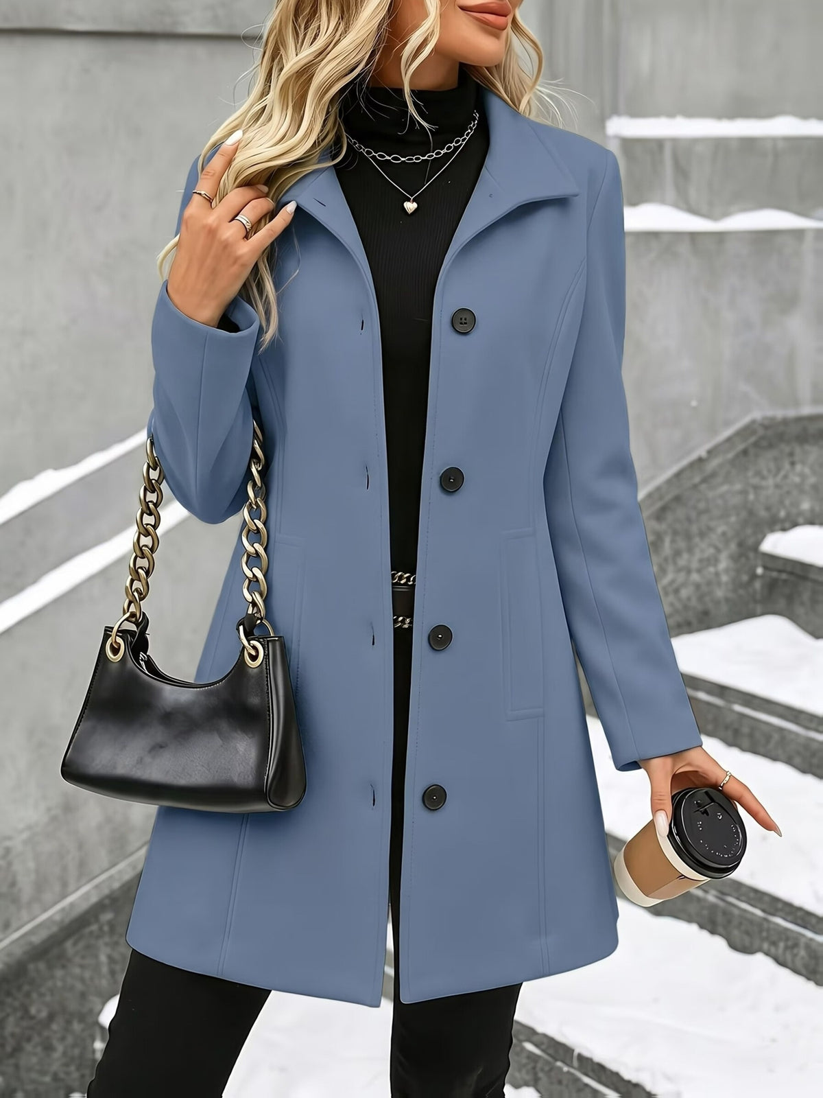 Solène™ Slim Stand-Collar Coat