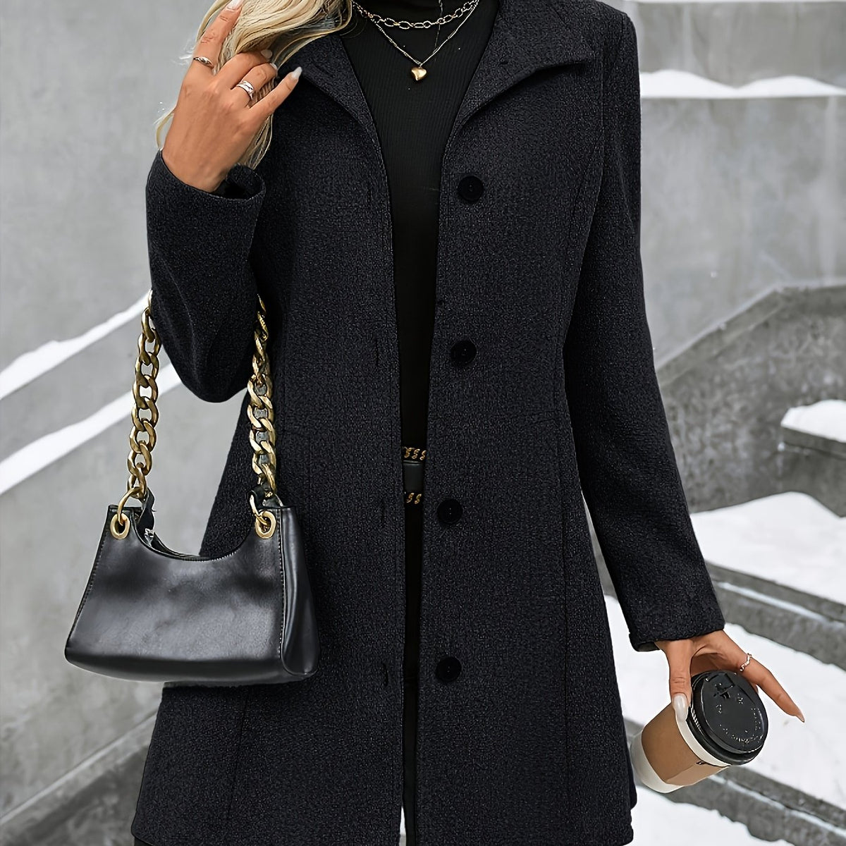 Solène™ Slim Stand-Collar Coat