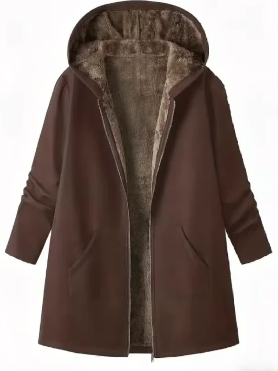 Rosalie | Plush-Lined Hooded Zip Jacket