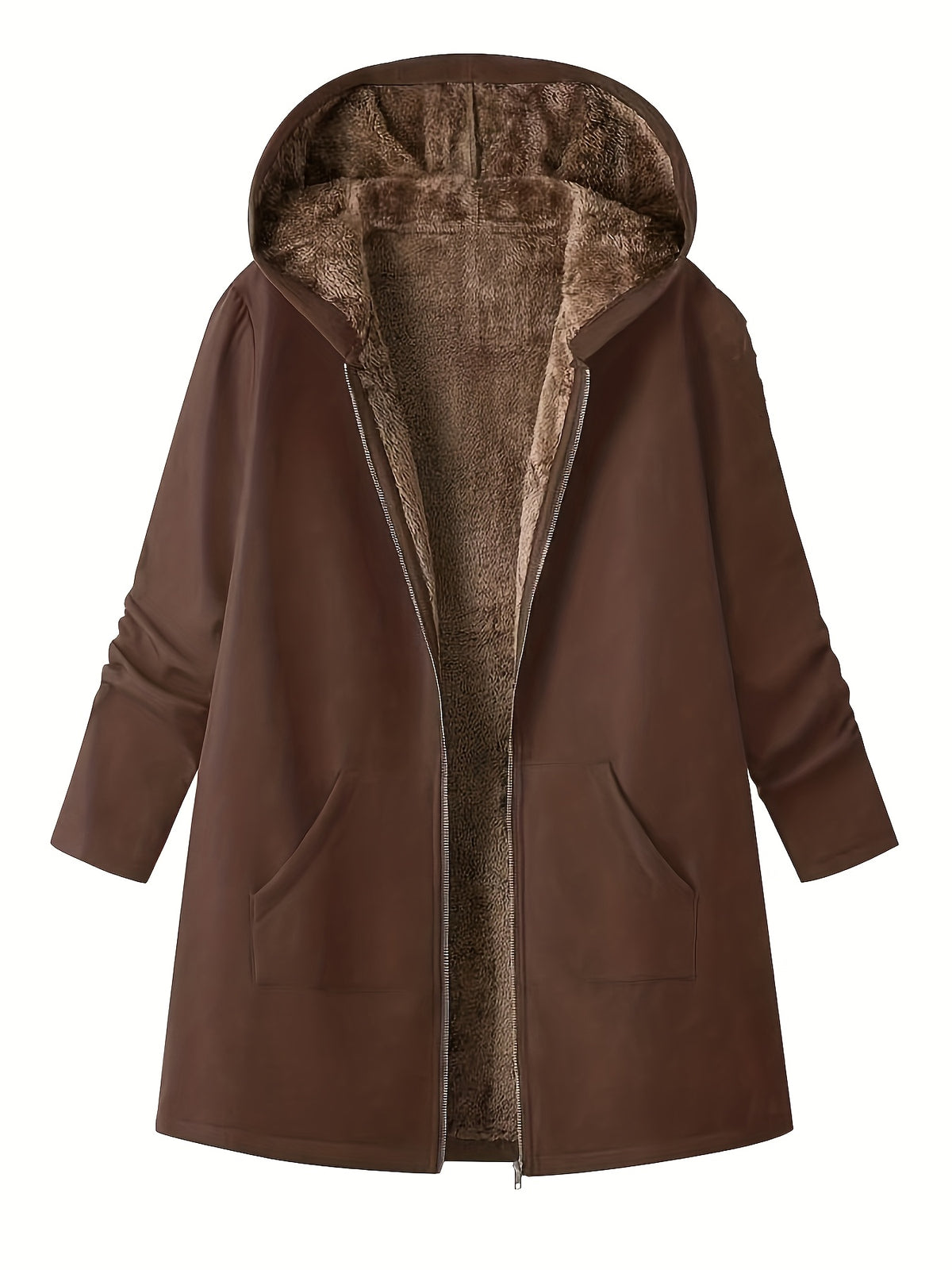 Rosalie | Plush-Lined Hooded Zip Jacket