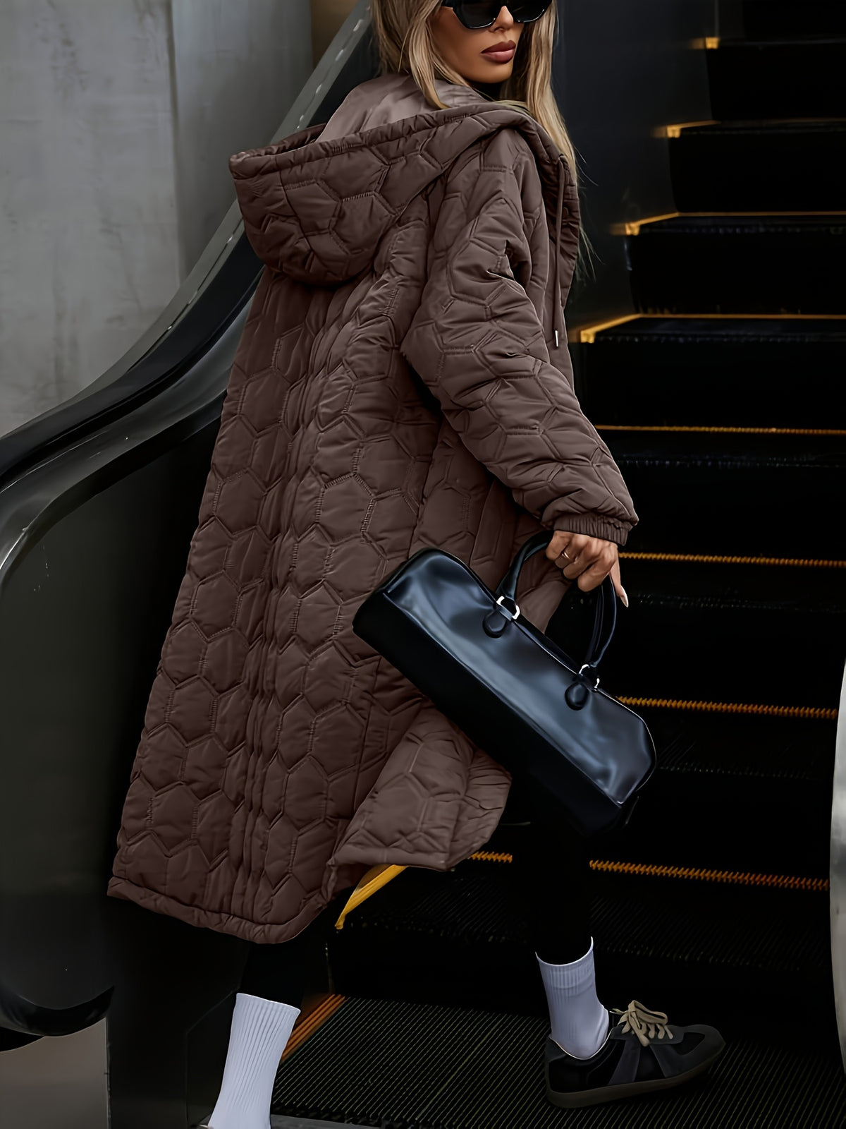 Mathilde™ Long Hooded Quilted Coat