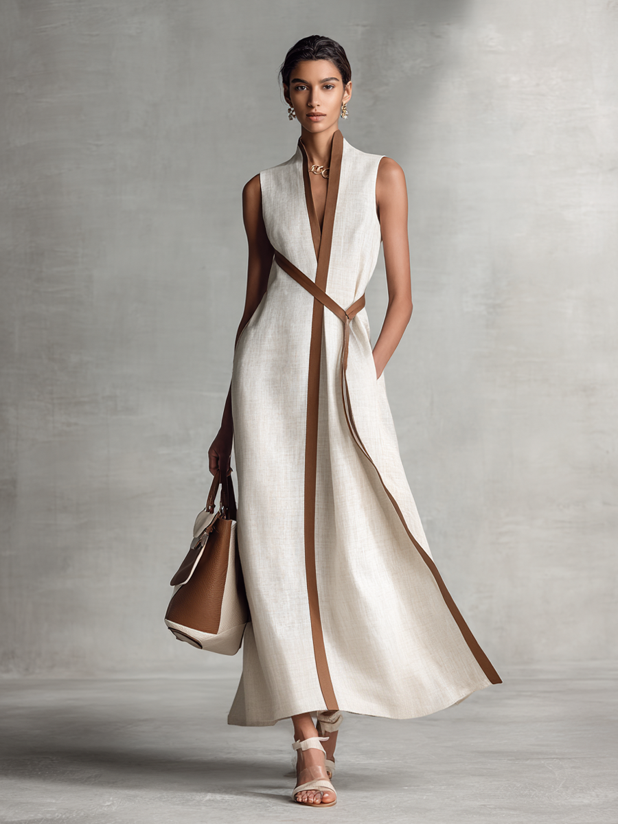 Suzanne™ - Elegant V-Neck Summer Maxi Dress