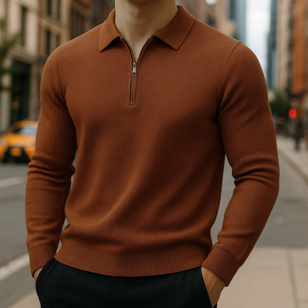 Ashford™ Half-Zip Polo Sweater