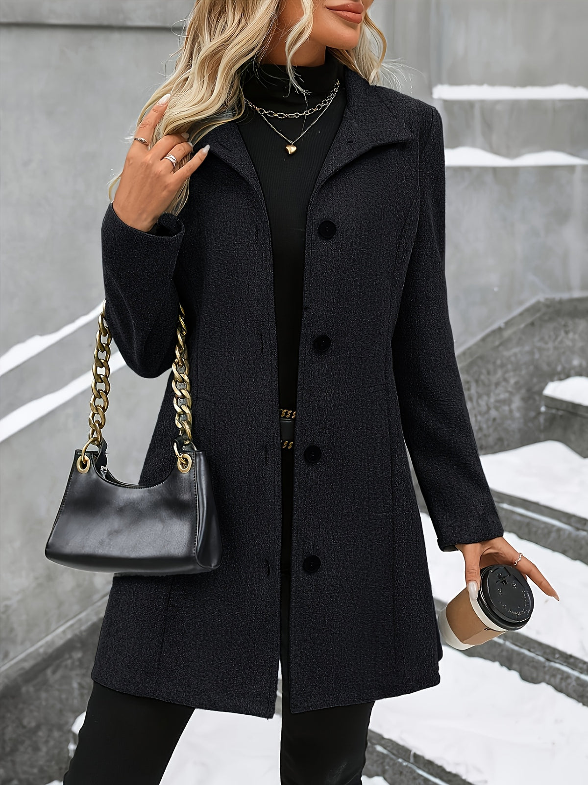 Solène™ Slim Stand-Collar Coat