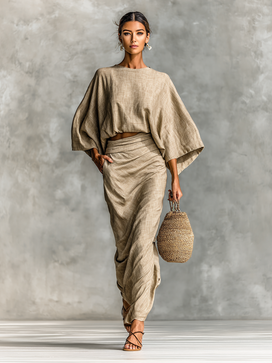 Dorothy™ - Relaxed Two-Piece Linen Skirt Set