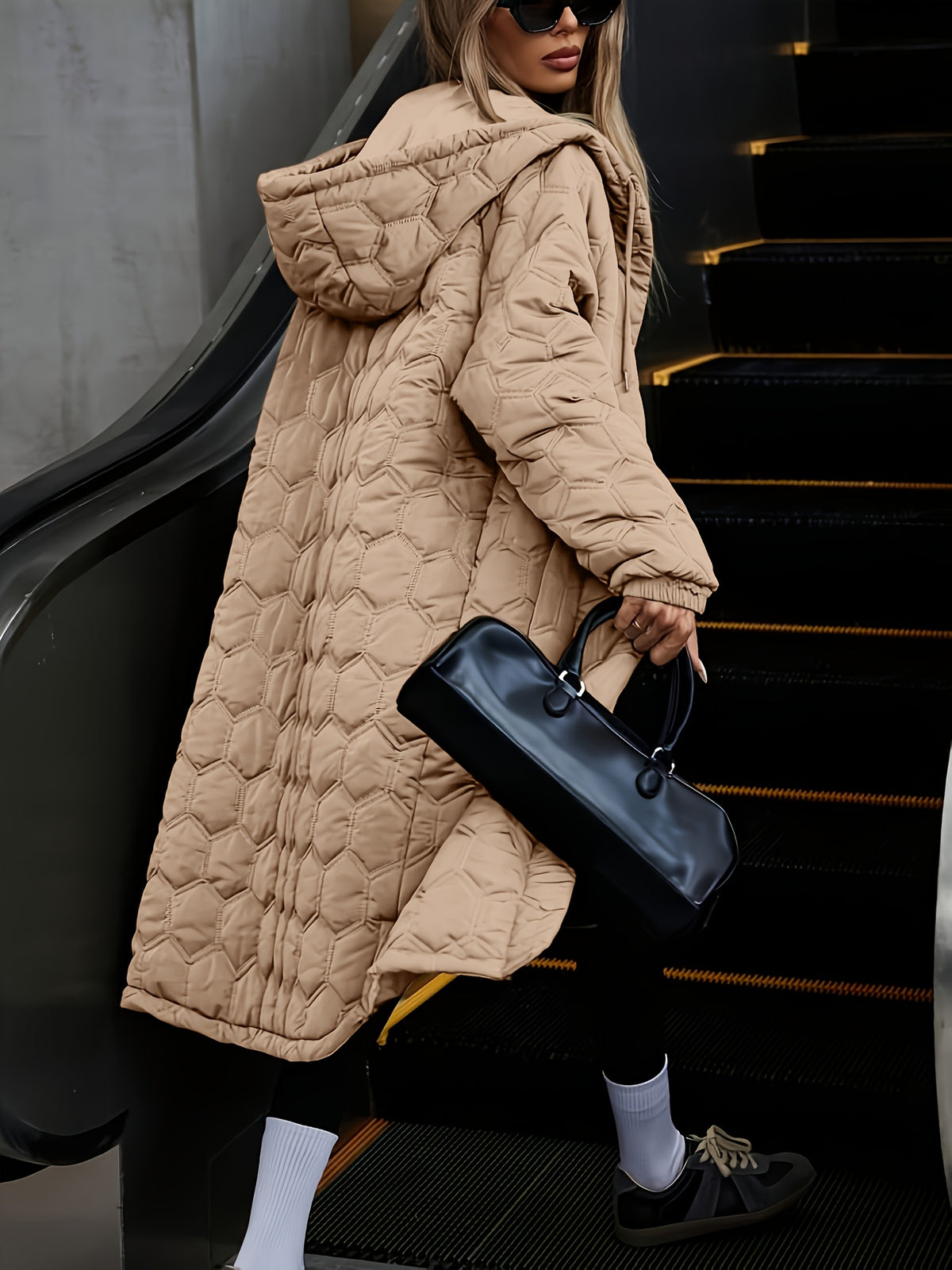 Mathilde™ Long Hooded Quilted Coat