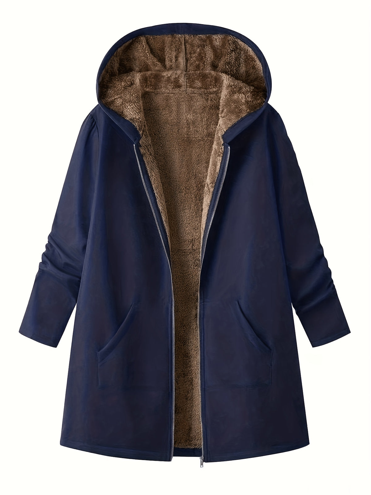 Rosalie | Plush-Lined Hooded Zip Jacket
