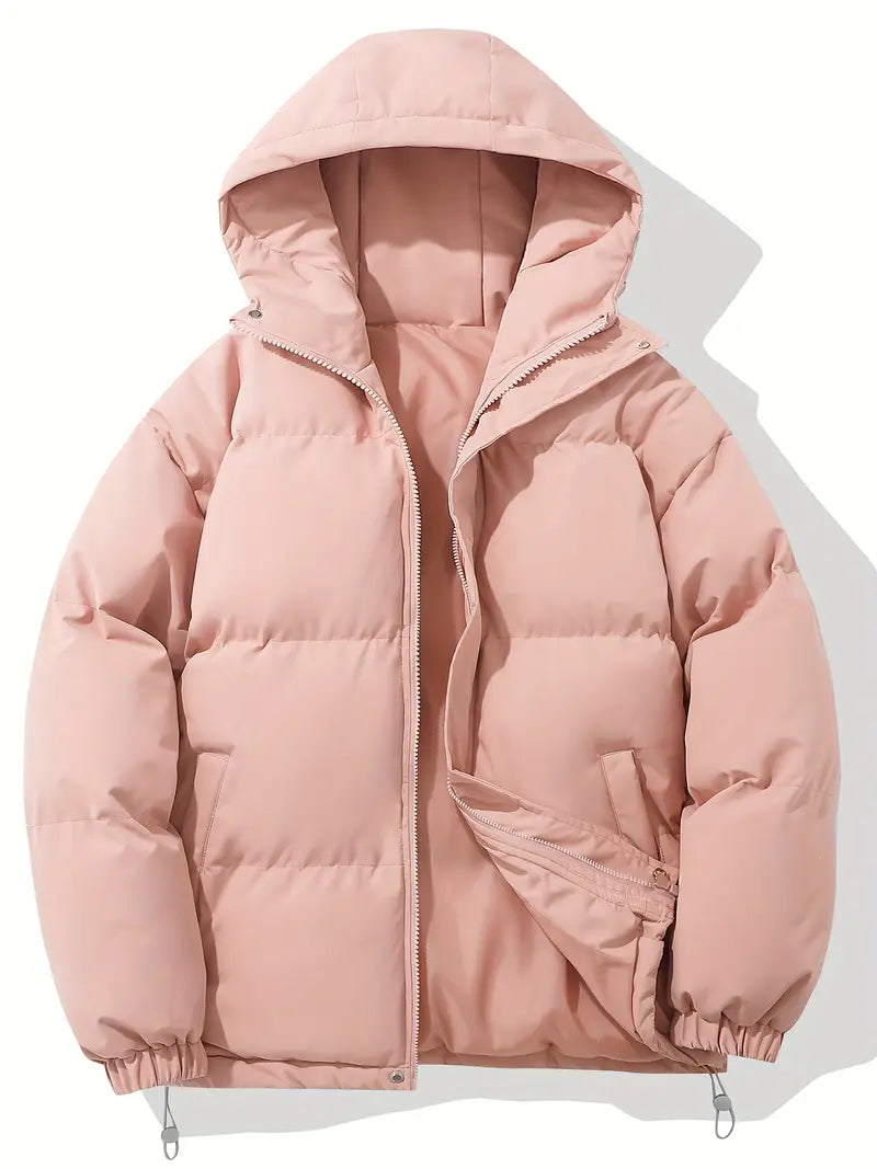 Women's Padded Winter Puffer Jacket with Hood