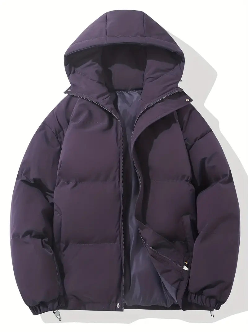 Women's Padded Winter Puffer Jacket with Hood