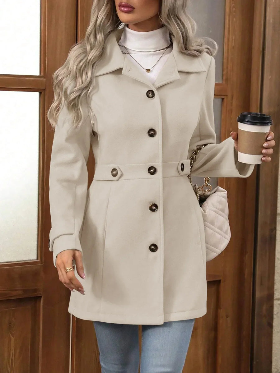 Autumn Wool Coat – Elegant Slim Fit Design for Versatile Styling