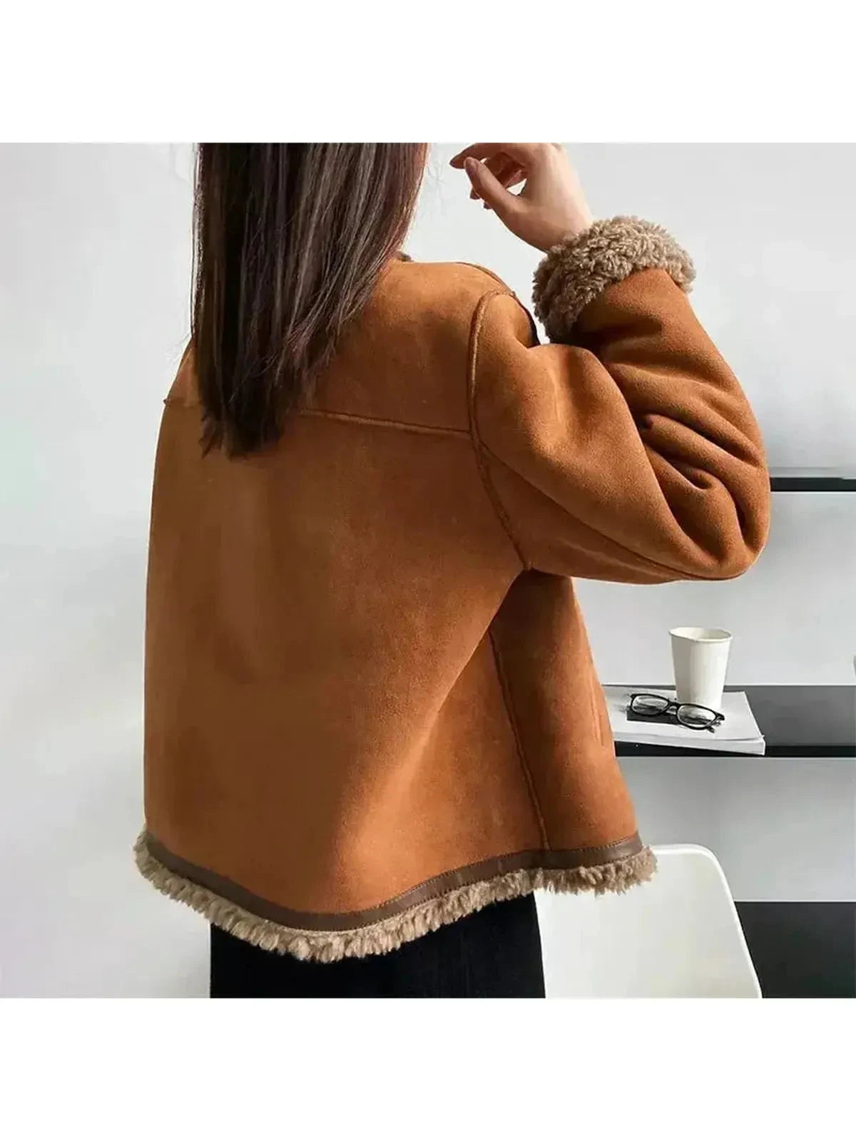 Quilted Mid-Length Puffer Jacket with Cinched Waist