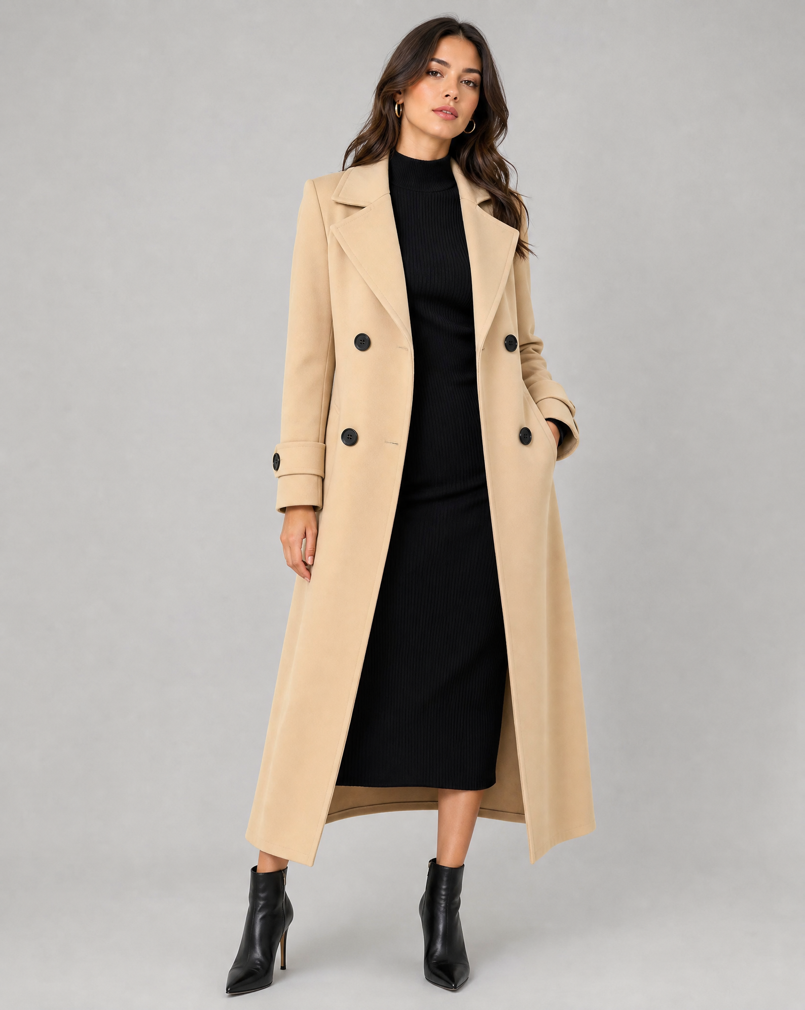 Wool Coat – Stylish Long Design for Warmth and Versatility