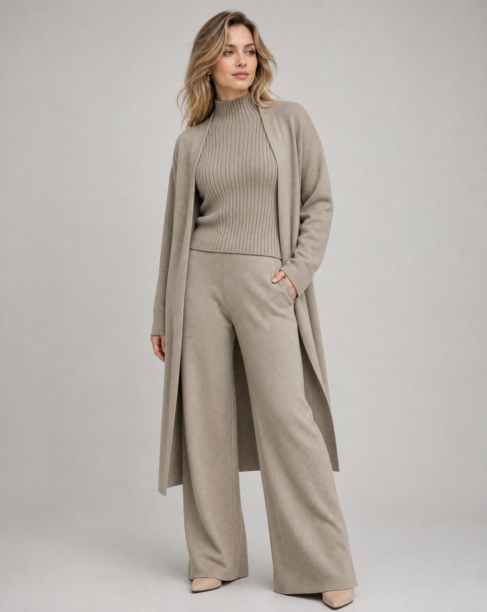Women's Elegant Three-Piece Coordinated Set in Versatile Colours