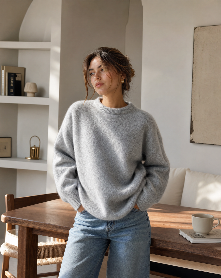 Women's Cozy Elegant Mohair Sweater