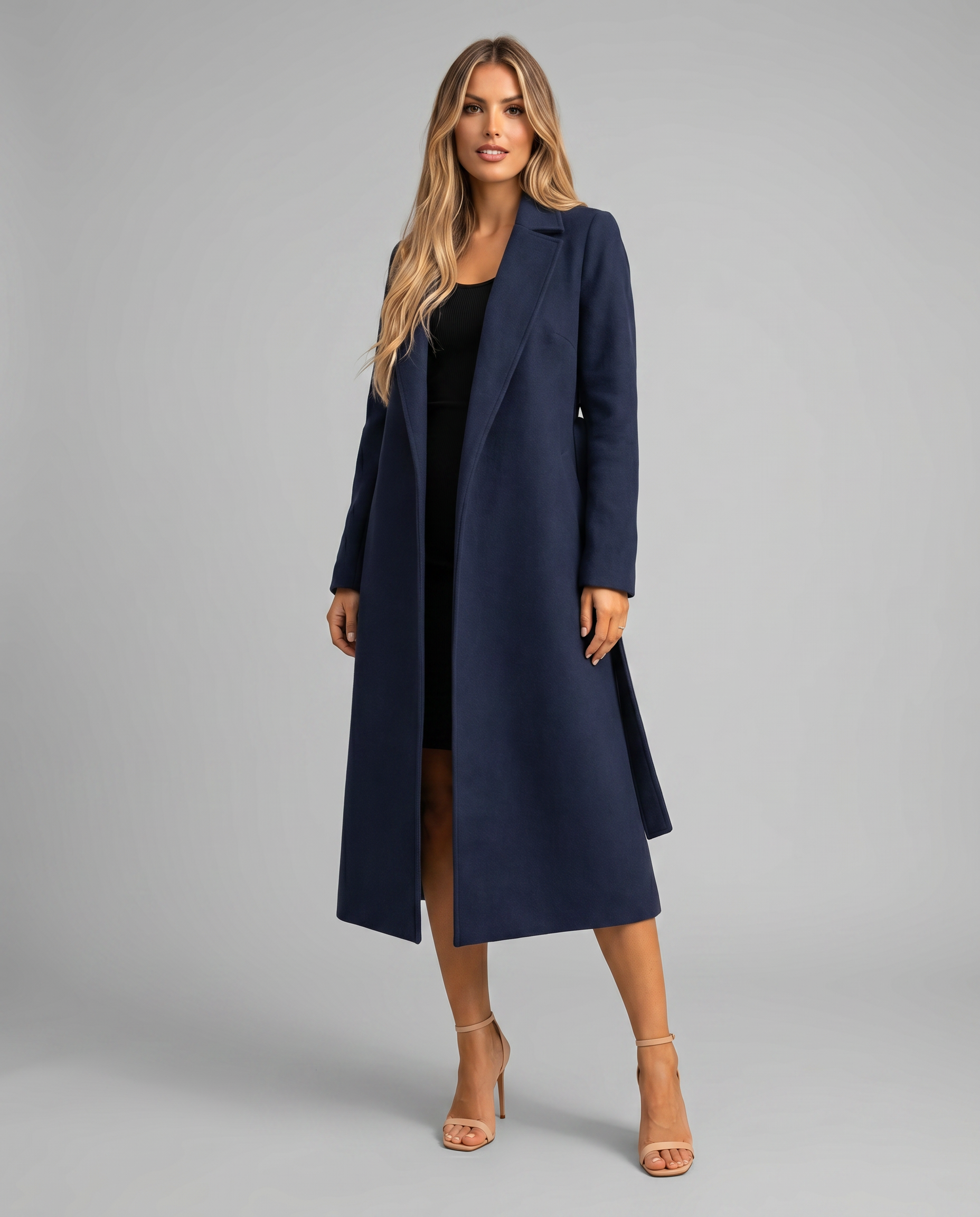 Long Classic Single-Breasted Winter Trench Coat