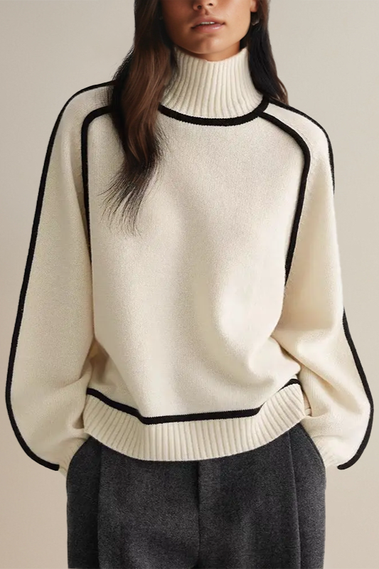 Relaxed Knit Turtleneck Sweater