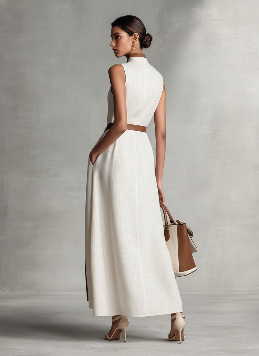 Suzanne™ - Elegant V-Neck Summer Maxi Dress