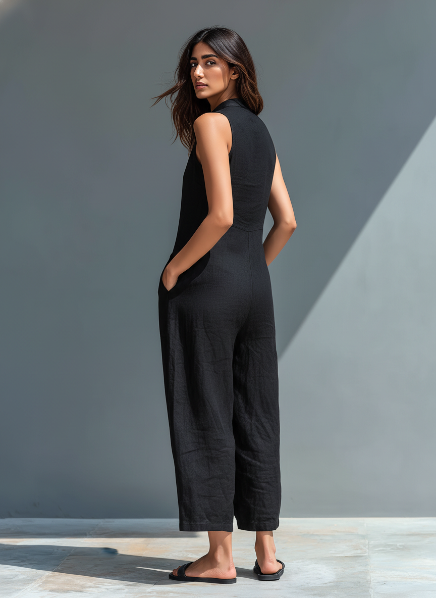 Ruth™ - Elegant Buttoned Wide Leg Jumpsuit